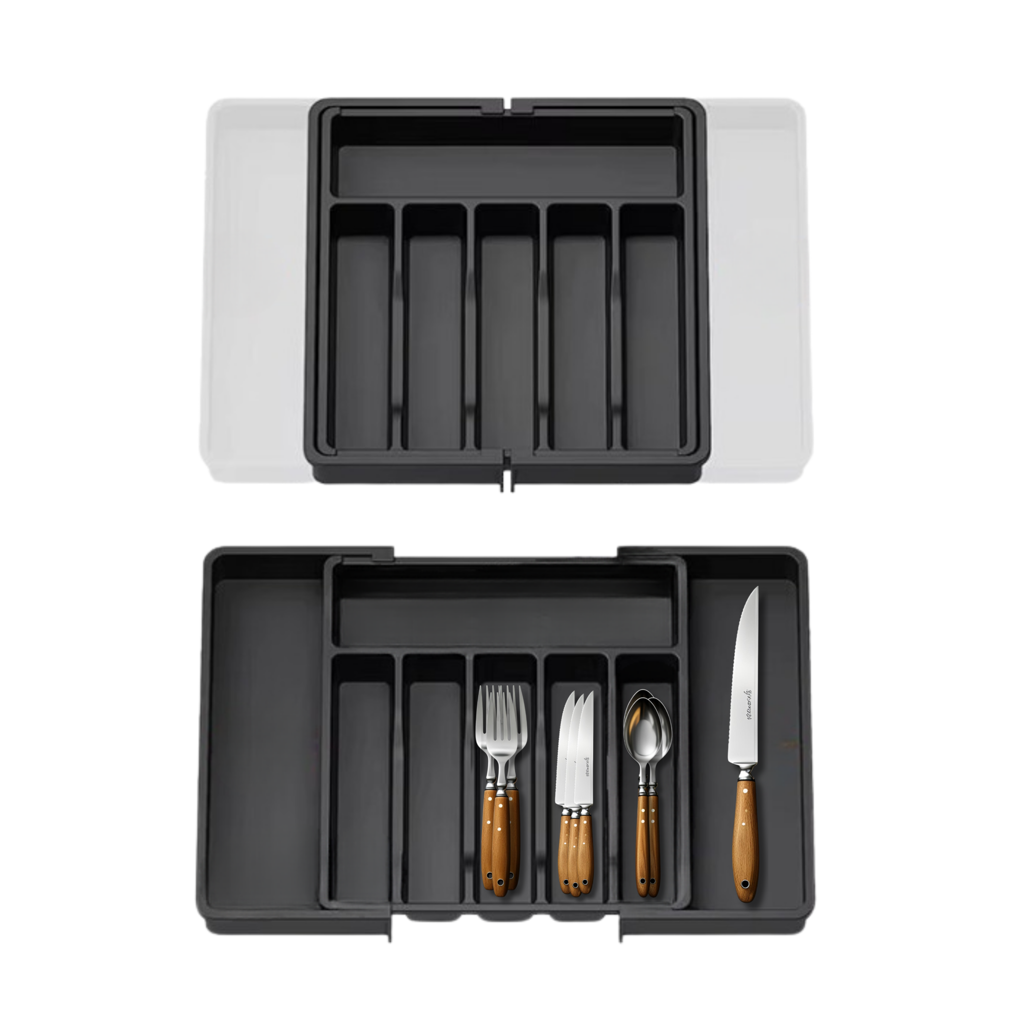 Organizador de cubiertos extensible